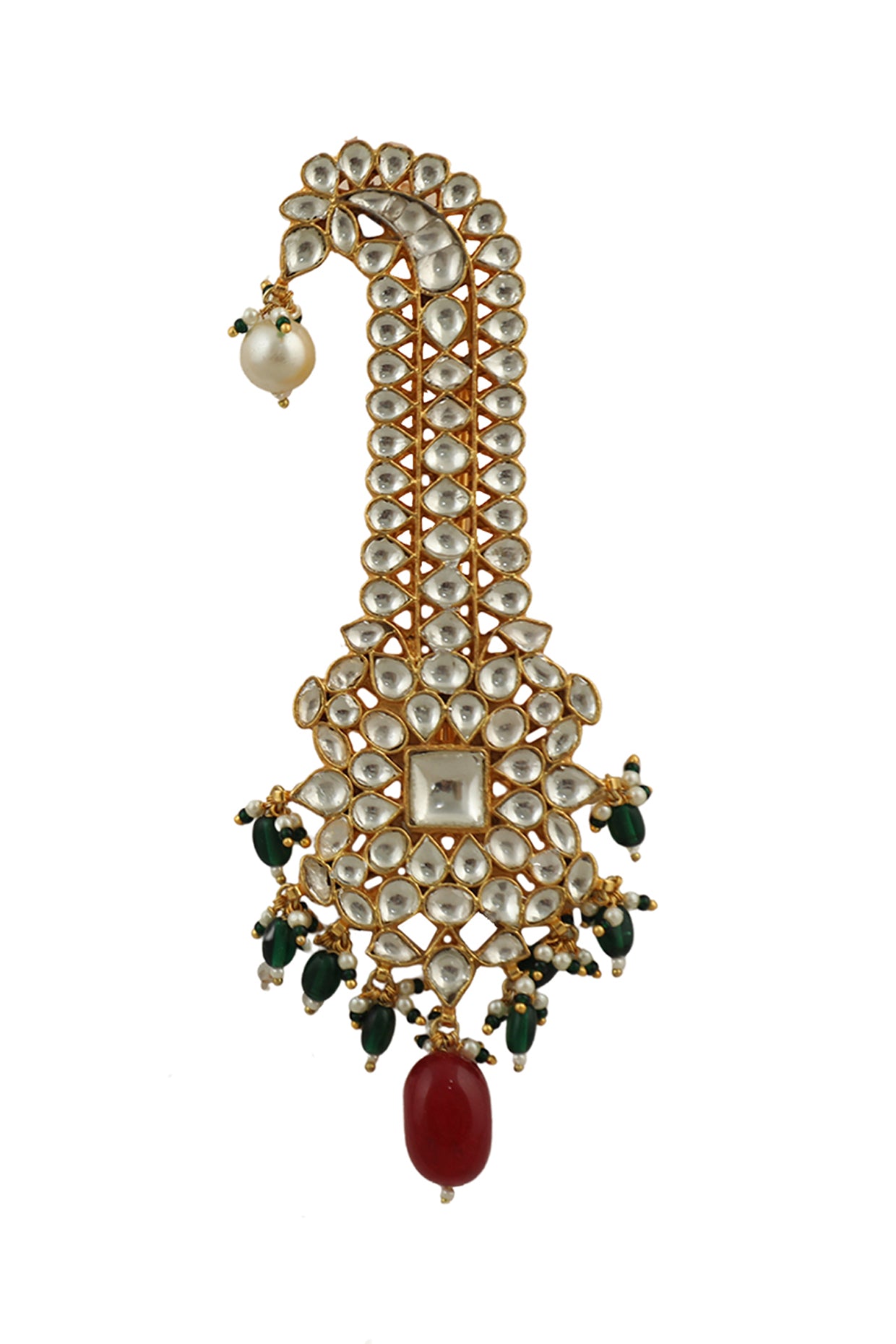 Gold Plated Stone & Red Beaded Kilangi