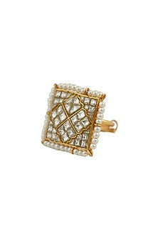Gold Plated Pearl Ring