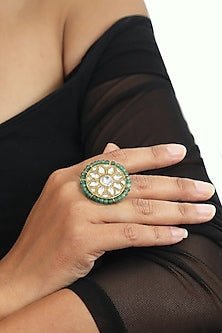 Gold Plated Jadau Ring
