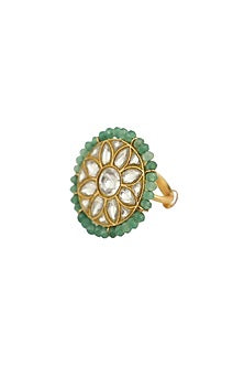 Gold Plated Jadau Ring