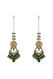 Gold Plated Beaded Long Earrings