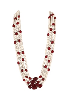 Ruby & Pearl Beaded Mala