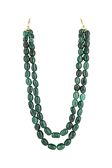 Green Emerald Beaded Layered Mala