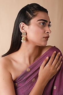 Gold Plated Pearl & Beaded Choker Necklace Set
