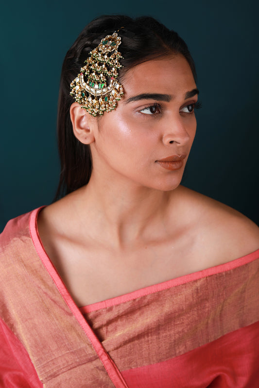 Gold Plated Pearl & Beaded Floral Pasa