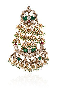 Gold Plated Pearl & Beaded Floral Pasa