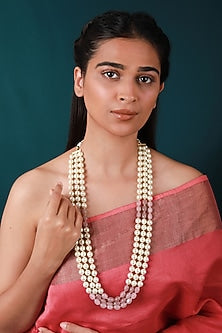 Gold Plated Pearl & Beaded Mala