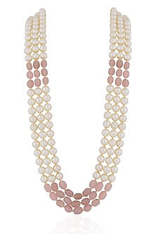 Gold Plated Pearl & Beaded Mala