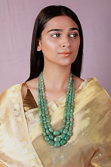 Gold Plated Pearl & Beaded Mala