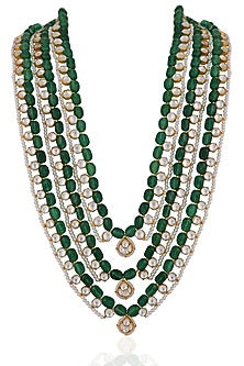 Gold Plated Pearl & Beaded Mala