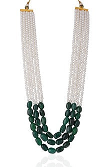 Gold Plated Pearl & Beaded Mala