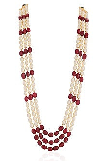 Gold Plated Pearl & Beaded Mala