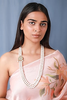 Gold Plated Pearl & Beaded Mala