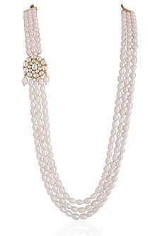 Gold Plated Pearl & Beaded Mala