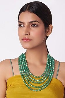 Pearl & Emerald Mala Necklace