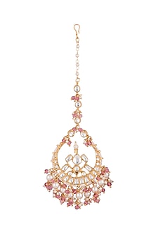 Gold Plated Pearl Maang Tikka