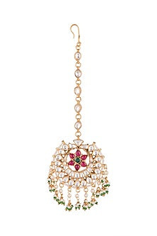 Gold Plated Jadtar Maang Tikka