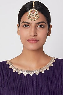 Gold Plated Jadtar Maang Tikka