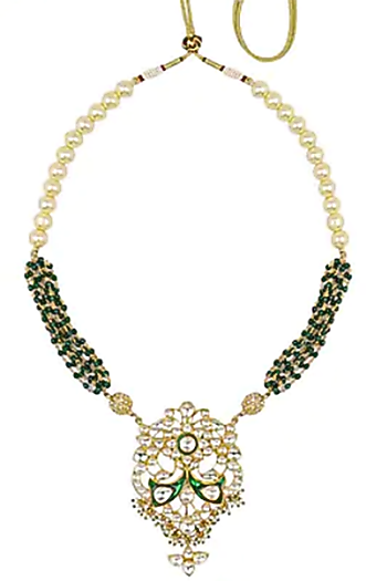 Gold Plated Jadtar Pendant Mala