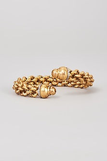 Gold Finish Link Motif Bracelet