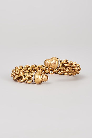 Gold Finish Link Motif Bracelet