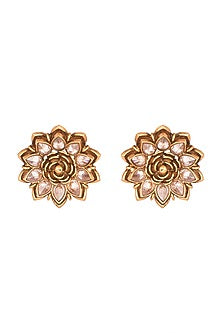 Copper Finish Cubic Zirconium Earrings