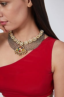 Two Tone Finish Choker Necklace