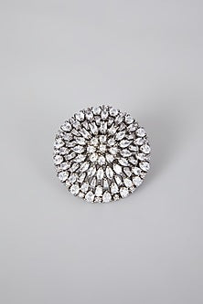 Black Rhodium Finish Zircon Ring