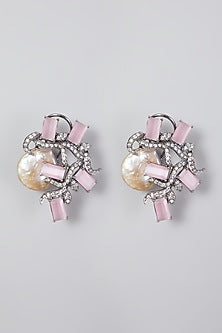Black Rhodium Finish Cubic Zircon Earrings