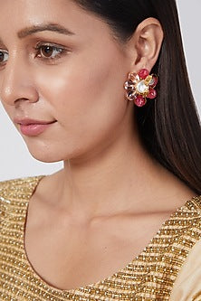 Gold Finish Baroque Pearl Earrings