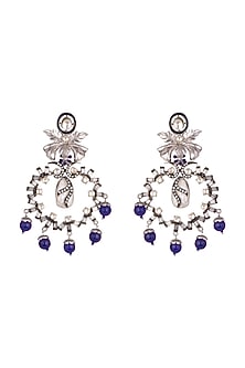 Silver Finish Baroque Pearl Earrings