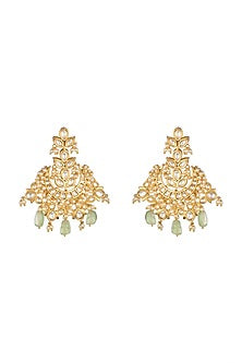 Gold Plated Kundan Chandbali Earrings