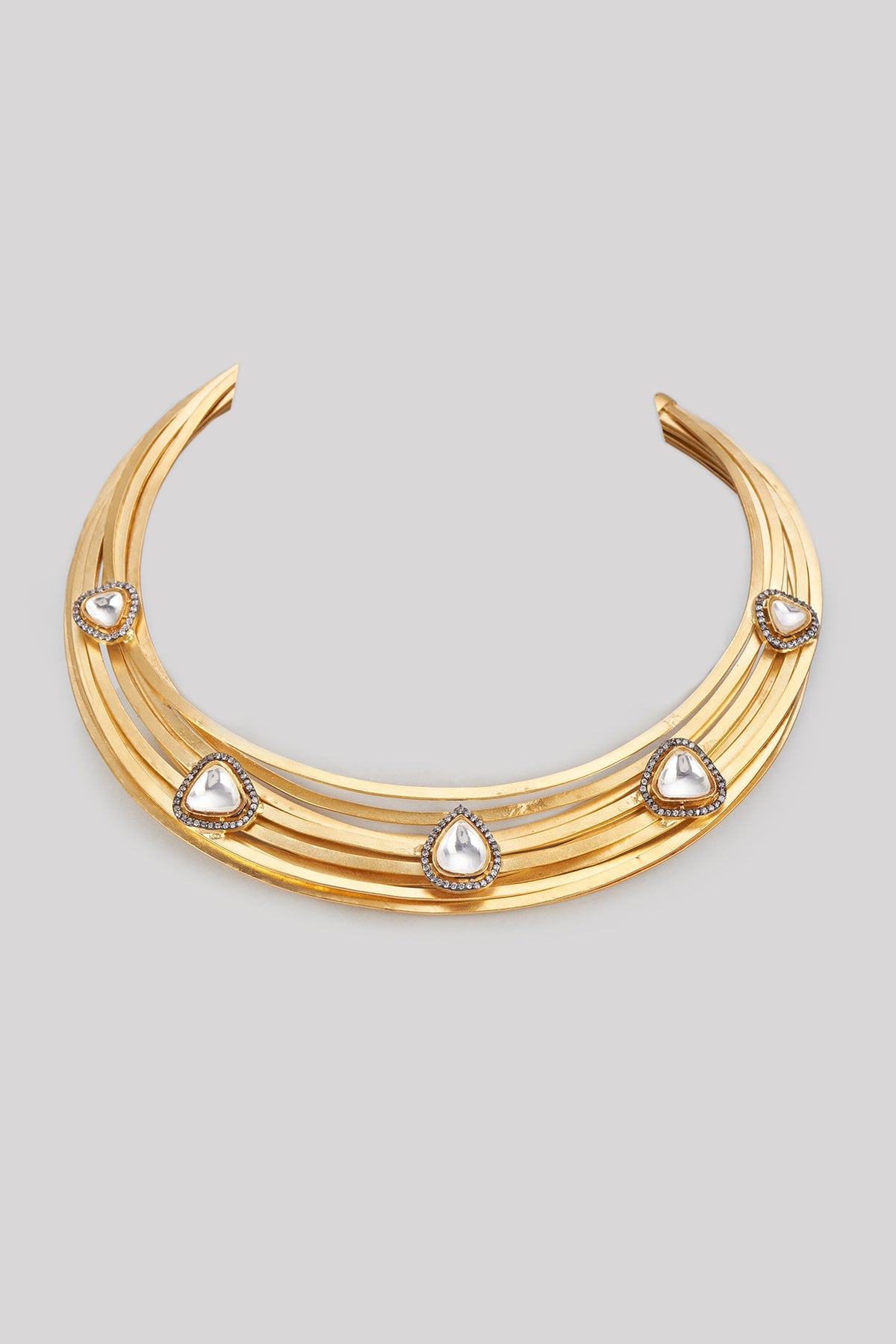 Gold Finish Cubic Zirconia Necklace