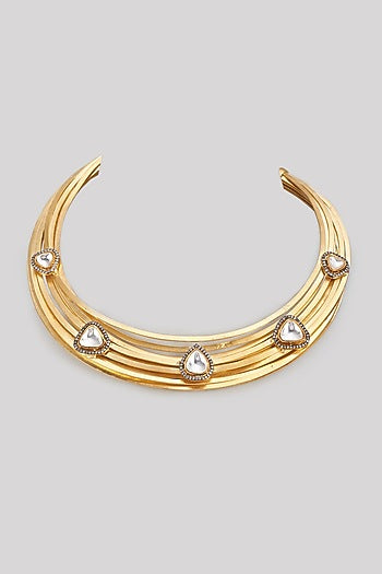 Gold Finish Cubic Zirconia Necklace
