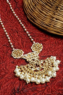 Gold Finish Kundan Polki Long Necklace