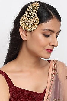 Gold Finish Green Pearl Pasa