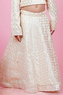 Gold Finish Kundan Polki Meenakari Hand Harness (Set Of 2)