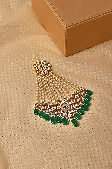 Gold Finish Kundan Polki Pasa