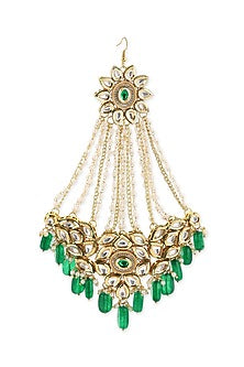 Gold Finish Kundan Polki Pasa