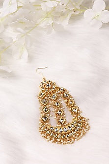Gold Finish Kundan Polki & Beaded Pasa