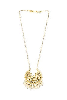 Gold Finish Kundan Polki Long Necklace