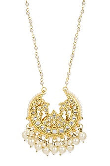 Gold Finish Kundan Polki Long Necklace