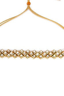 Gold Finish Kundan Polki Choker Necklace