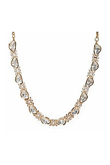 Gold Finish Kundan Polki & Diamond Necklace