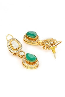 Antique Gold Finish Natural Stone Necklace Set