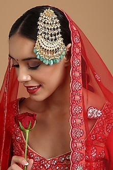 Gold Finish Kundan Polki & Stone Pasa