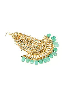 Gold Finish Kundan Polki & Stone Pasa