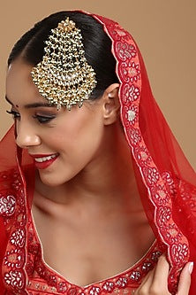 Gold Finish Kundan Polki & Stone Pasa