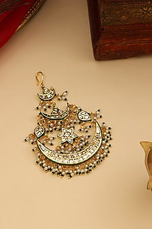 Gold Finish Kundan Polki & Pearl Pasa