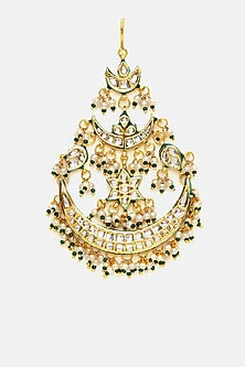 Gold Finish Kundan Polki & Pearl Pasa